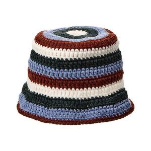Khaite Kam Striped Cashmere Bucket Hat
